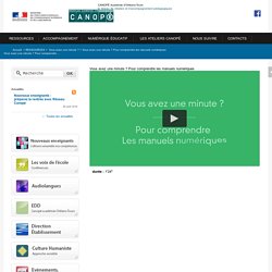 CANOPÉ Académie d'Orléans-Tours - Vous avez une minute ? Pour comprendre ...
