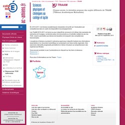 Académie d'Amiens - Sciences physiques et chimiques au collège et lycée - TRAAM