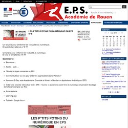 académie de Rouen - Les p'tits potins du Numérique en EPS n°6