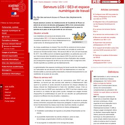 Serveurs LCS / SE3 et espace numérique de travail
