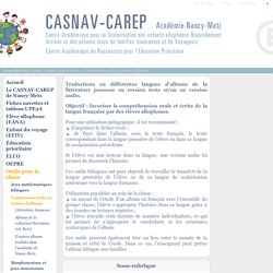 CASNAV-CAREP de l'académie de Nancy-Metz - Traductions audio et écrites d’albums