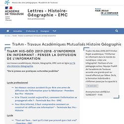 TraAm - Travaux Académiques Mutualisés Histoire Géographie