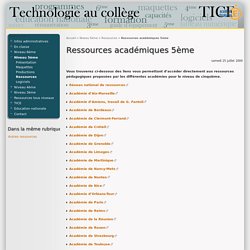 Ressources 5ème - Technologie au collège