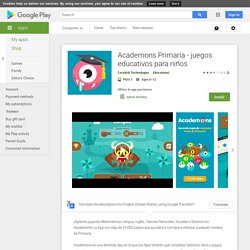 Academons Primaria - juegos educativos para niños - Apps on Google Play