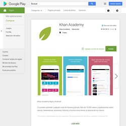 Khan Academy - Aplicaciones Android en Google Play