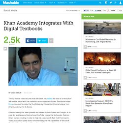 Khan Academy Integrates With Digital Textbooks