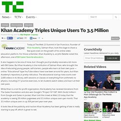 Khan Academy Triples Unique Users To 3.5 Million
