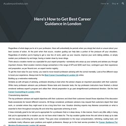 Academyonlineltd.com - Here’s How to Get Best Career Guidance in London