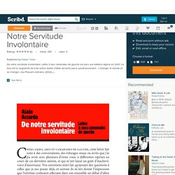 Accardo, Alain - De Notre Servitude Involontaire