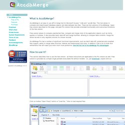 AccdbMerge - diff & merge Microsoft Access files (mdb & accdb)