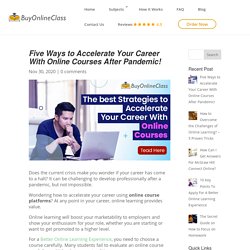 Accelerate your career with online courses with easy tips!