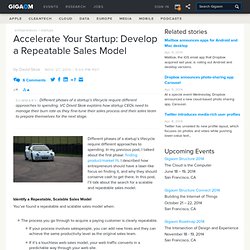 Accelerate Your Startup: Develop a Repeatable Sales Model: Tech News «