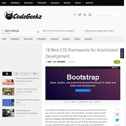 18 Best CSS Frameworks for Accelerated Development