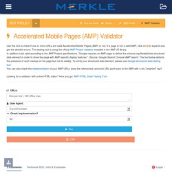 Accelerated Mobile Pages (AMP) Validator
