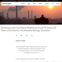 Emissions and Coal Have Peaked as Covid-19 Saves 2.5 Years of Emissions, Accelerates Energy Transition