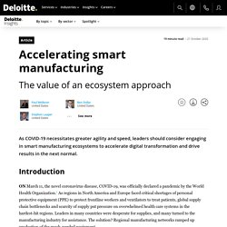 Accelerating smart manufacturing