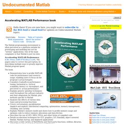 Accelerating MATLAB Performance book