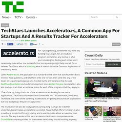 TechStars Launches Accelerato.rs, A Common App For Startups And A Results Tracker For Accelerators