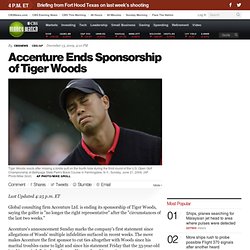 Accenture Ends Sponsorship of Tiger Woods