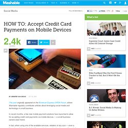 HOW TO: Accept Credit Card Payments on Mobile Devices