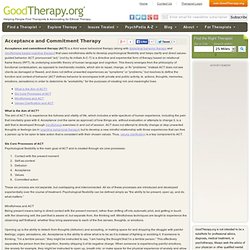 Acceptance and Commitment Therapy, Core Processes, Mindfulness and ACT