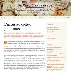 L’accès au codex pour tous.