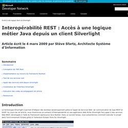 Accès à une logique Java via Silverlight