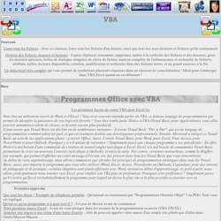 Programmez Office en VBA