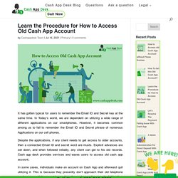 How To Access An Old Cash App Account Without Number?