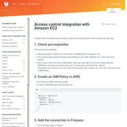 Access control integration with Amazon EC2