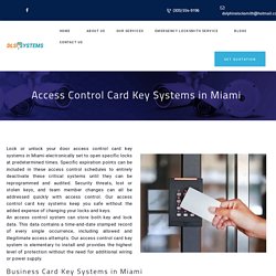 Access Control Card Key Systems in Miami