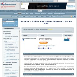 Access : créer des codes-barres 128 en VBA