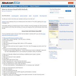How to Access Gmail with Outlook