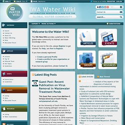 Water Wiki - IWA Water Wiki - Open Access Information for the Global Water Community