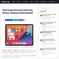 How to get access to the new iPhone software (iOS 14 beta)