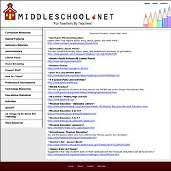 Access Middle School! free physical education lesson plan links.