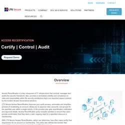 ACCESS RECERTIFICATION Certify