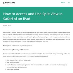 How to Access and Use Split View in Safari of an iPad