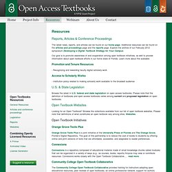 Open Access Textbooks: Resources