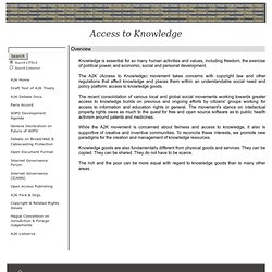 cptech.org Access to Knowledge