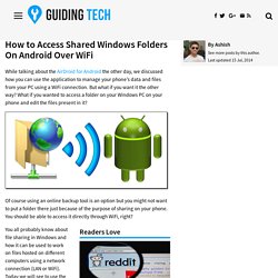 How to Access Shared Windows Folders On Android Over WiFi