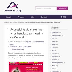 Etude de cas : Accessibilité module « Handicap au travail » Generali