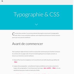 Améliorer l'accessibilité et la lisibilité des caractères avec du CSS