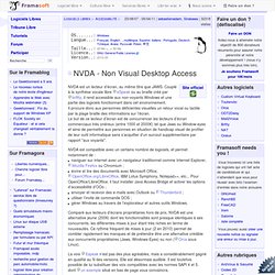 NVDA - Non Visual Desktop Access - Accessibilité