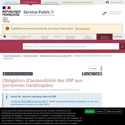 Obligation d'accessibilité des ERP aux personnes handicapées - professionnels