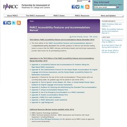 PARCC Accessibility Features and Accommodations Manual