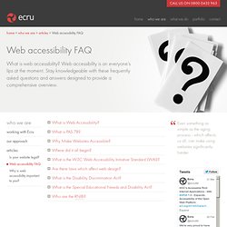 What is website accessibility? Find out more about W3C Acessibility standards