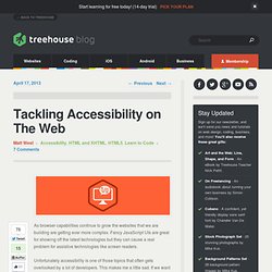 Tackling Accessibility on The Web