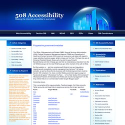 508 Accessibility » government agencies on facebook