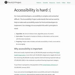 Accessibility is hard :( - The A11Y Project